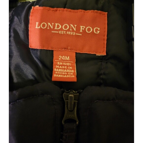 London Fog Snow Overalls Size 24 Months 2T Purple Zip Up Adjustable Straps New - Picture 2 of 4